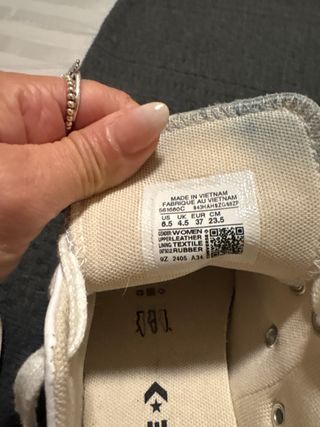 Converse Piel Blancas Talla X