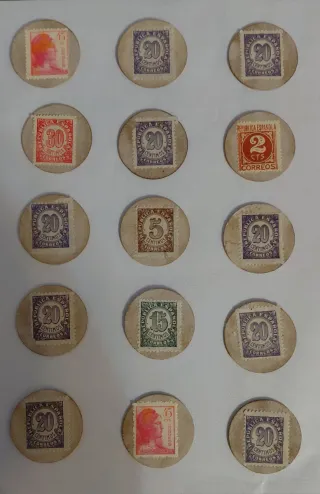 15 Cartón Moneda II República Española 1937