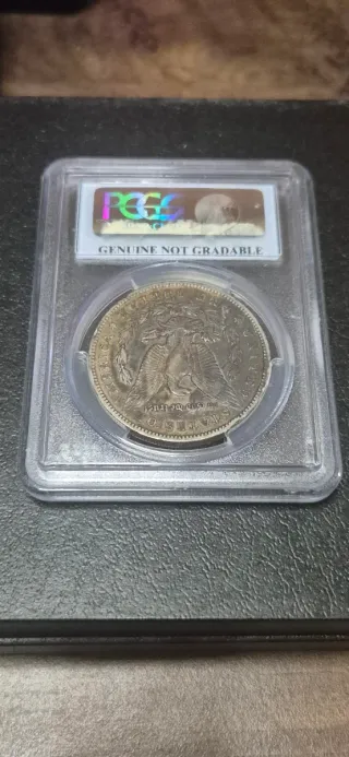 Morgan 1890-CC Plata PCGS VF Detalles