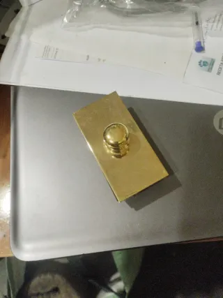 Secante de escritorio antiguo dorado