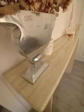 Recibidor Mármol y Madera Beige/Blanco