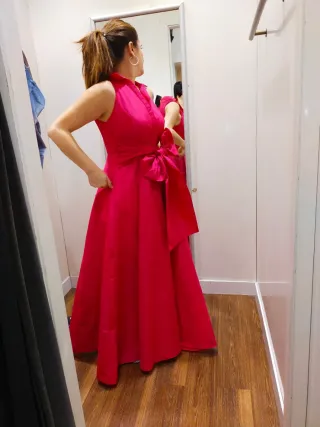 Vestido camisero fiesta buganvilla bolsillos