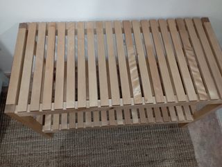 BANCO DE MADERA IKEA 2 ESTANTES