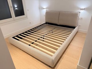 Cama Tela VINAY 160 x 200 cm Beige