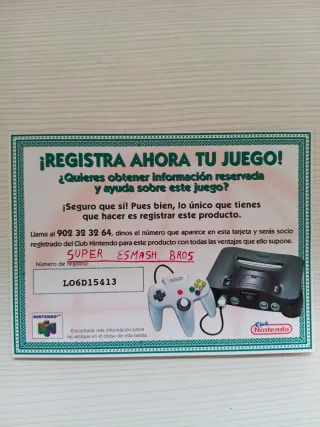 Super Smash Bros NINTENDO 64 COLECCIONISMO juego
