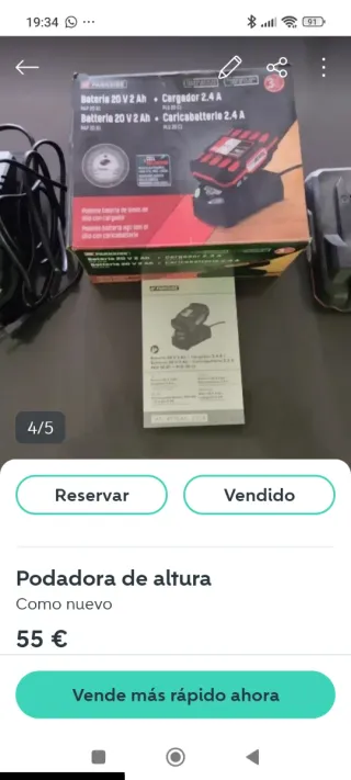 Podadora de altura como nueva