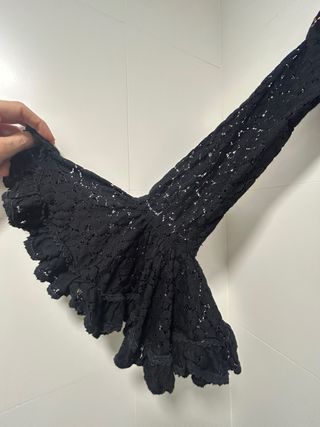 Vestido de Flamenca Negro de encaje.