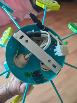 Lámpara infantil ranas azul y verde