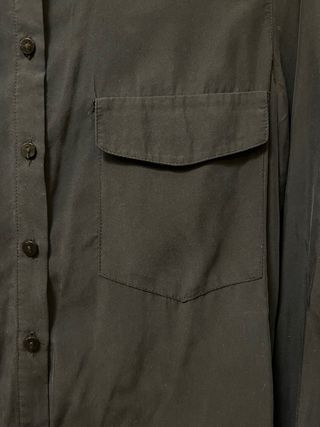 Blusa Mango Negra Bolsillos