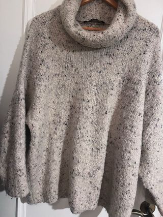 Jersey cuello cisne oversize multicolor