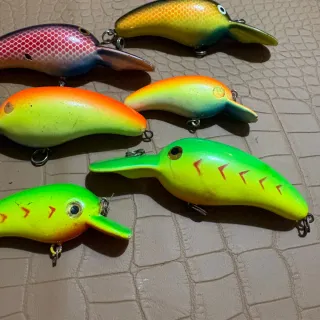 Lote 6 señuelos pesca - crankbait / plug