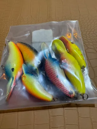 Lote 6 señuelos pesca - crankbait / plug