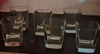 6 Vasos Cubata y 6 Agua o Licor Cristal