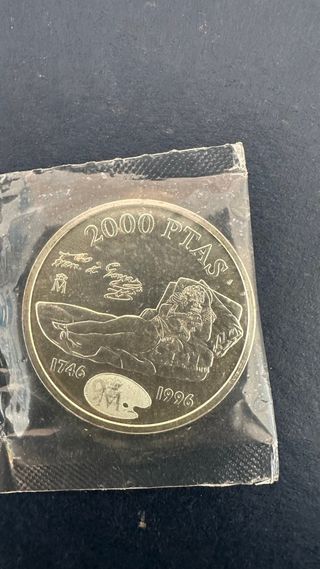 Moneda plata 2000 pesetas Juan Carlos I