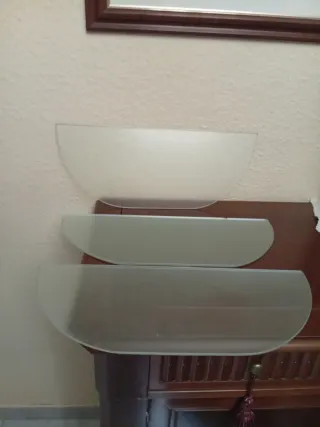 Estanterías de cristal grueso