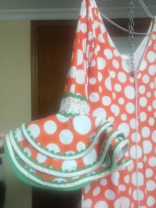 Traje de gitana lunares naranja