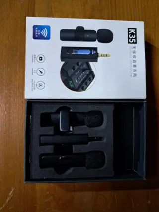 Microfones Lapela K35 Sem Fios