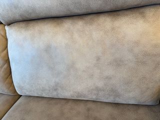 Sofá y butaca reclinables beige