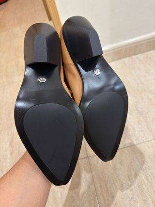 Botas altas piel Zara Talla 37