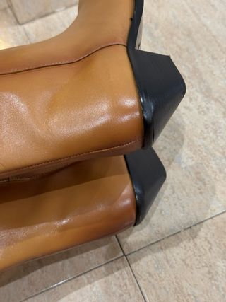 Botas altas piel Zara Talla 37