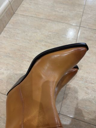 Botas altas piel Zara Talla 37