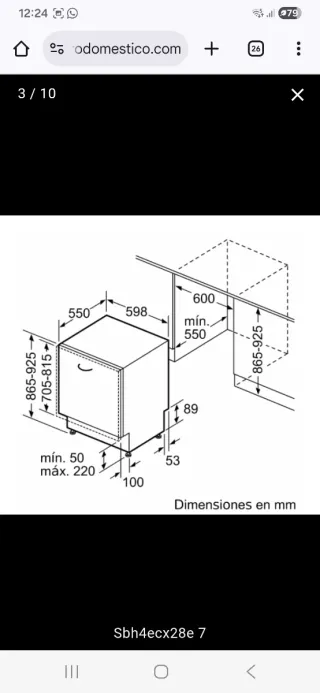Lavastoviglie integrabile Bosch SBH4ECX28E
