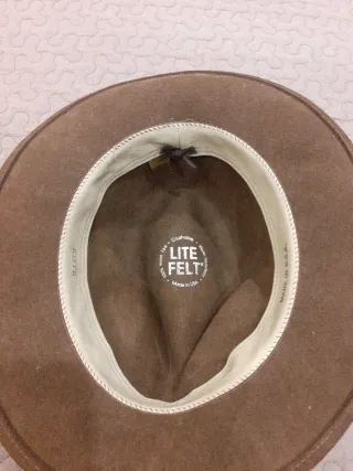 Sombrero 100% Wool Felt Marrón Water repellent USA