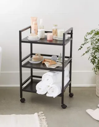 Camarera metálica negra 3 estantes