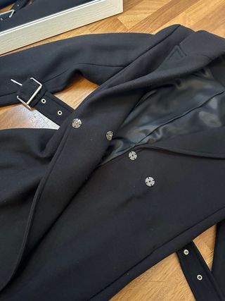 Cappotto H&M nero con cintura