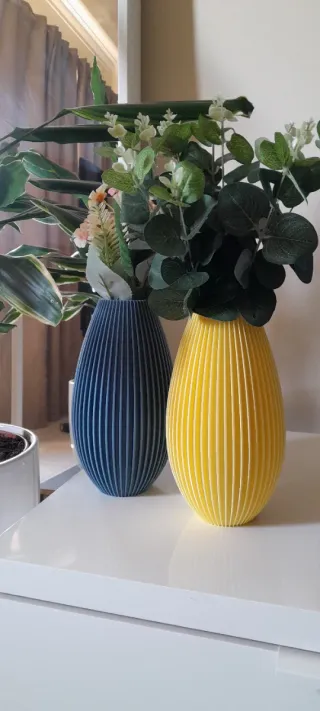 Conjunto 2 Vasos Decorativos Plástico