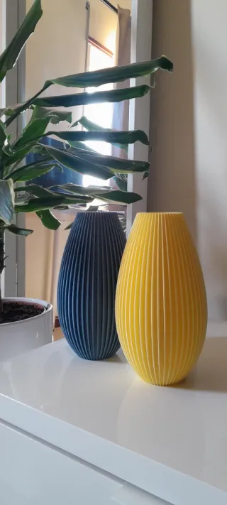 Conjunto 2 Vasos Decorativos Plástico