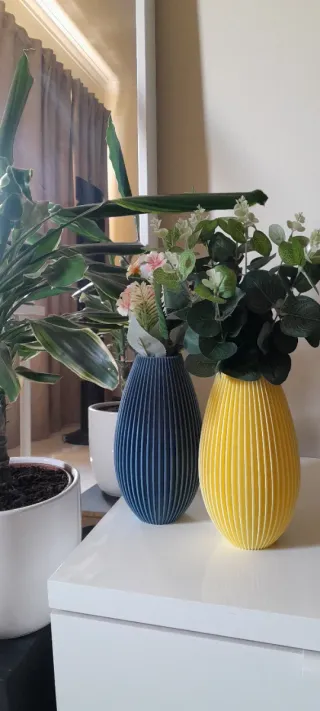 Conjunto 2 Vasos Decorativos Plástico