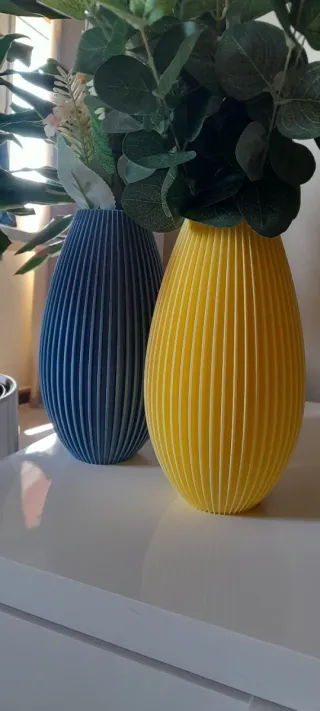 Conjunto 2 Vasos Decorativos Plástico