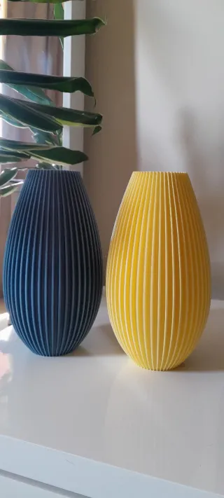 Conjunto 2 Vasos Decorativos Plástico