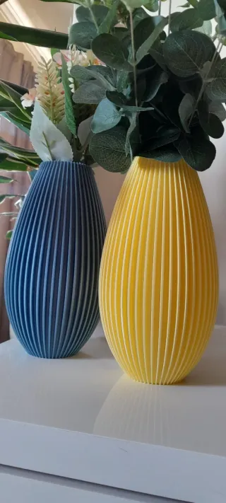 Conjunto 2 Vasos Decorativos Plástico