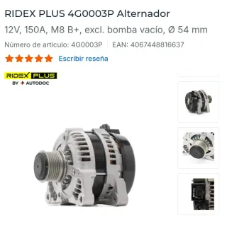 Alternador Ridex 4G0003P Ford, Mazda, Volvo