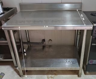 Mesa de trabajo acero inoxidable 100x70x90 cm