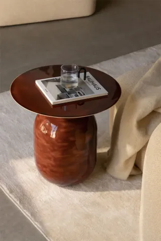 Mesa auxiliar baja metálica Truax