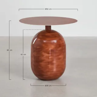 Mesa auxiliar baja metálica Truax