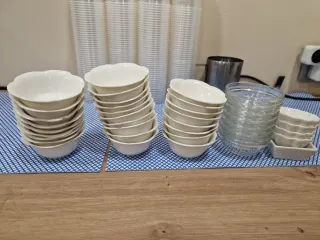 Lote Vajilla Porcelana y Cristal