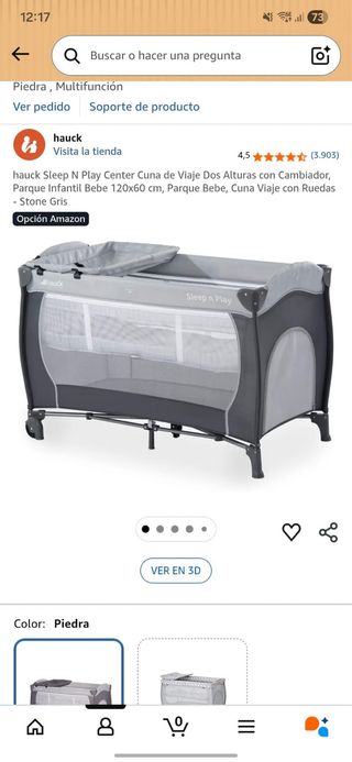 Cuna de viaje Hauck con cambiador