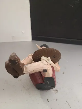 Antigua Figura Pinocho Madera Tarjetero