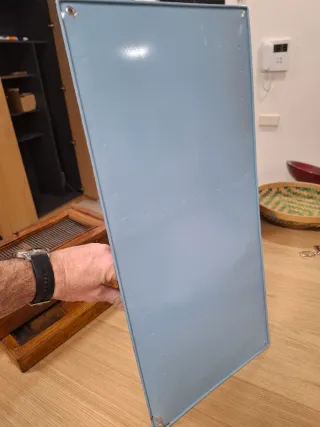 Archivador vintage metal azul