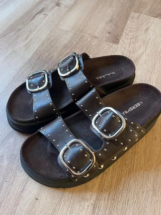 Sandalias Bershka Plataforma Tachuelas Talla 37