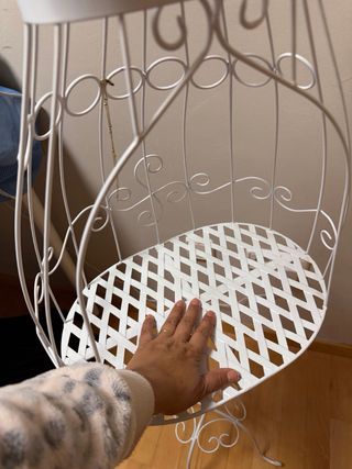 Perchero Maniquí Blanco Metal