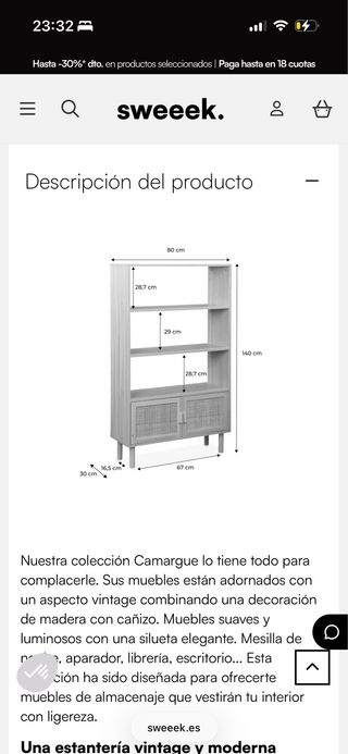 Estantería Madera y Ratán Maison du Monde