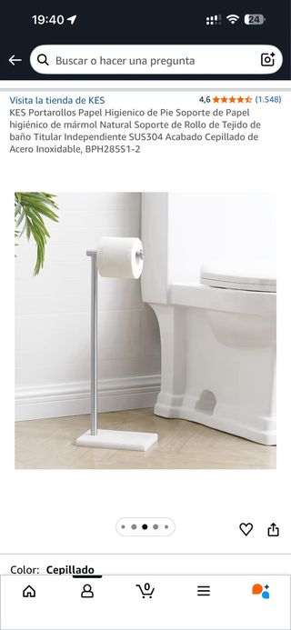 Portarrollos Papel Higiénico KES Mármol