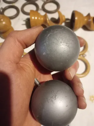 Soportes cortinas madera y metal