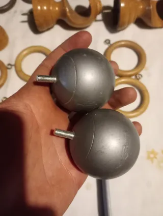 Soportes cortinas madera y metal