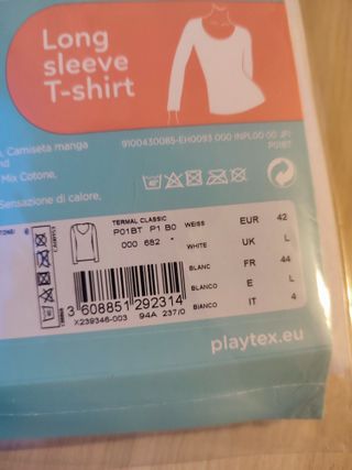 CAMISETA manga Larga Textura Espiga – Talla 42